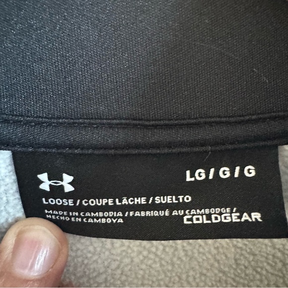 Under Armour 1/4 Zip Cold Gear Fleece Pullover SZ L - Picture 4 of 4
